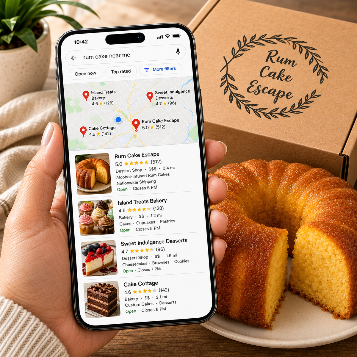 Find rum cake near you on your phone with Rum Cake Escape