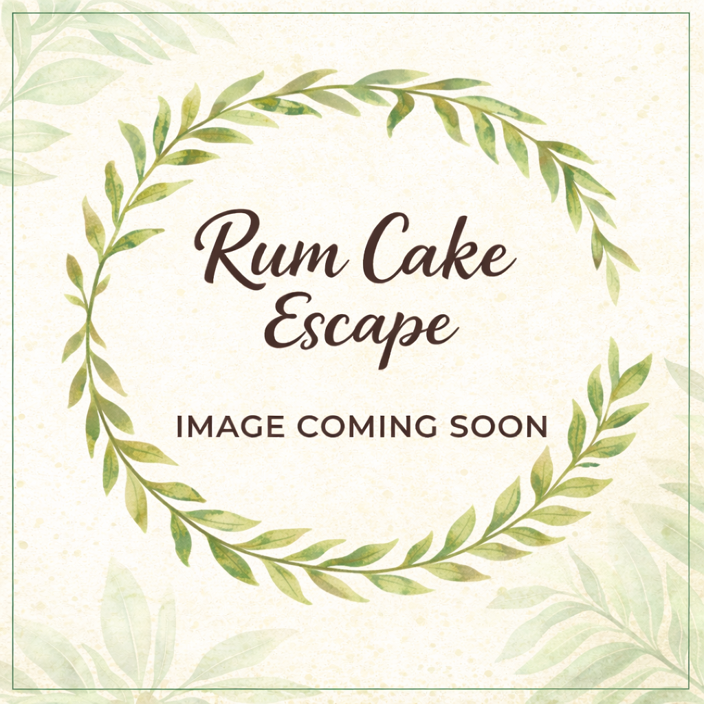 Placeholder image with 'Rum Cake Escape' text and leafy border on a light background